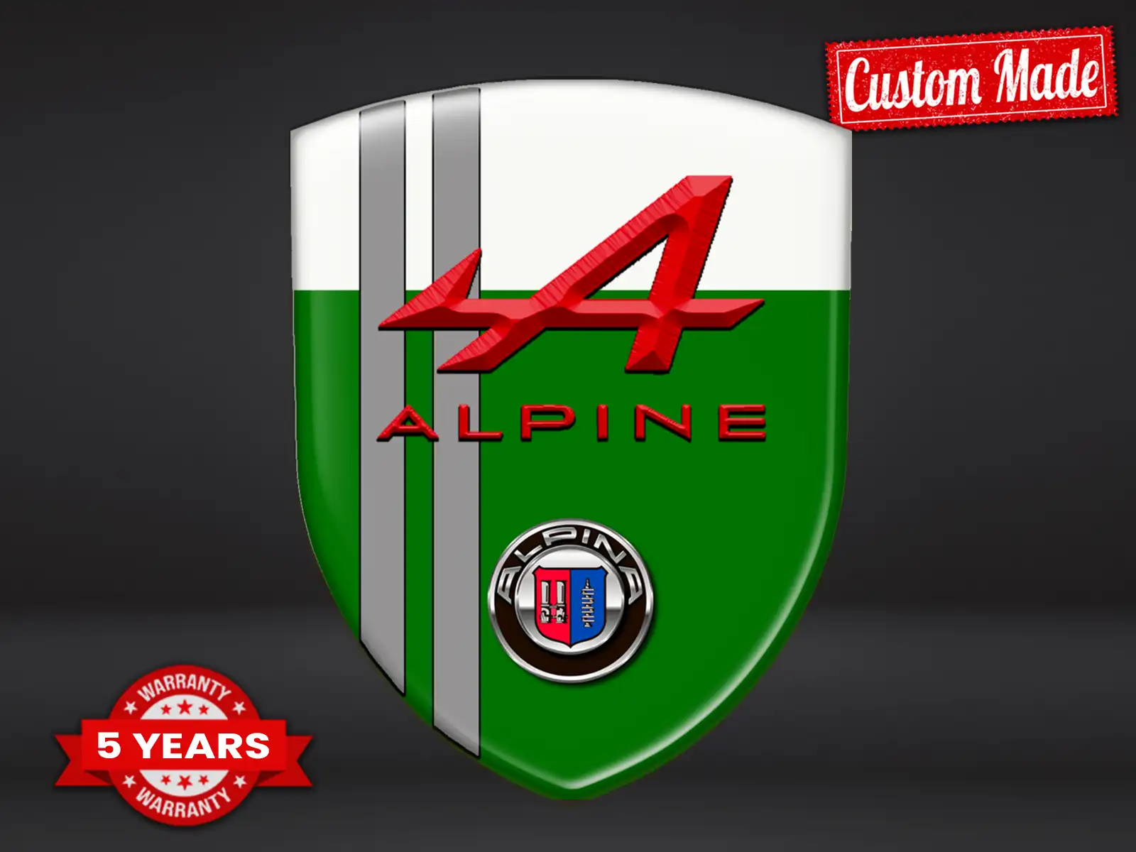 Alpina Impresión Parachoques Profesional Derrape Minimalista